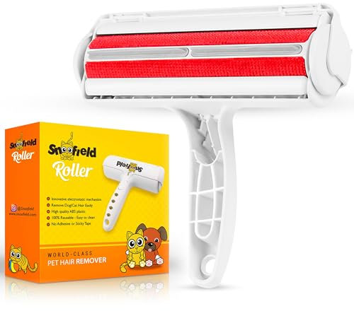 Snoofield Pet Hair Remover for Dogs & Cats - Extremely Effective Lint Roller Brush for Pet Hair, Clothes, Sofas, Beds and Carpets - Works on Pet Hair Like a Magnet