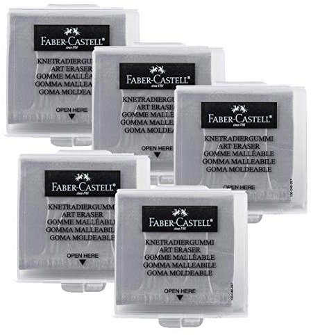 Faber-Castell 10003496 Gomme Mie de Pain Gris (5x Gris)