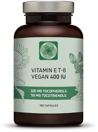 Procapsin Vitamin E - Alla 8 tokoferoler + tokotrienoler 400 IU Vegan - Alpha tokoferol/tokotrienol + betatokoferol/tokotrienol + gamma tokoferol/tokotrienol + Delta tokoferol/tokotrienol (180)