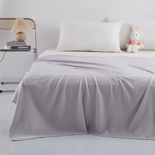 Heavyoff Manta Bambú Verano Fresco, Manta Cama con Fibra de Enfriamiento | Transpirable Suave para Cama, Sofá, Gris, 150x200cm