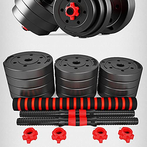 MAYMA 2er Hantelset 20kg,Kurzhantel Set mit 2 Kurzhanteln,Hantelset professionell Dumbbell mit Verbindungsstahlrohr Gewichten,Verstellbarer Hantelhebel