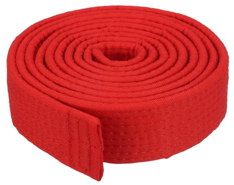 PATIKIL Taekwondo färgat rankningsbälte 4 cm x 18 cm 2,4 m, polyester kampsport judo karate bälte för tränarundervisning, röd