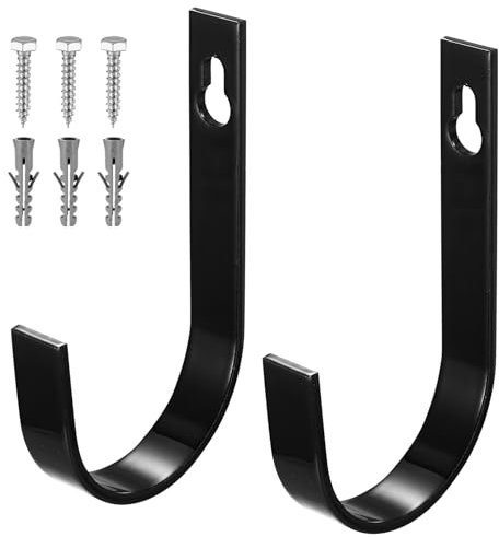kebitedamai 2 Pz Ganci da Parete per Garage, Gancio Bici Muro, Gancio da Muro da Parete a U in Metallo, Ganci Utility per Garage Sedia Tubo Attrezzi da Giardino Utensili Elettrici(145mm)