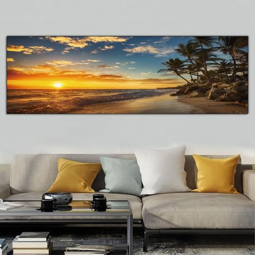 Immagini su tela Montagne, paesaggio, natura, immagini panoramiche moderne, grande XXL, camera da letto, soggiorno, decorazione murale, decorazione murale, tramonto, mare, spiaggia, senza cornice (D