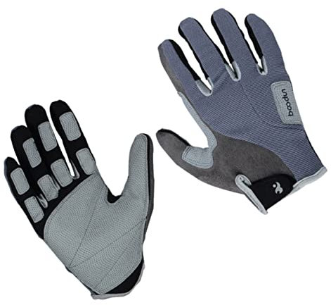 MUELODSIC Kletterhandschuhe Vollfinger Aus Langlebigem Material Verstellbar Am Handgelenk Größe l Outdoor Handschuhe Für Wandern Und Klettern rutschfest Grau