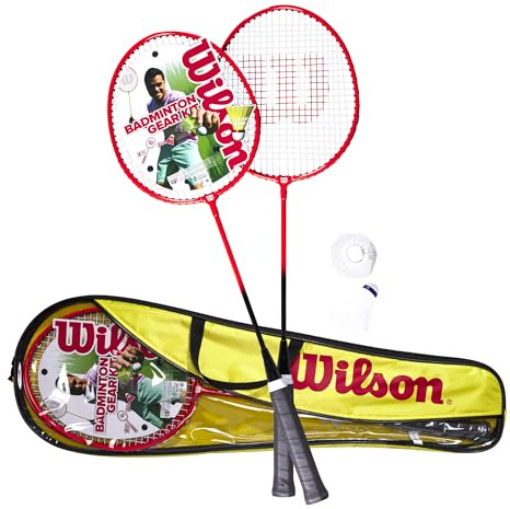 Wilson 2 Player Badminton Set, Complete Kit with Rackets, Shuttlecocks and Carrying Bag