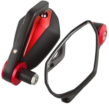 VAHAKKRMVM Rétroviseurs de Moto pour Ducati pour Monster 696 797 821 pour Hypermotard 950 848 22mm 7/8'' Moto Guidon Bout Rétroviseurs