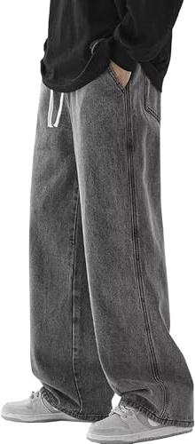 Hip Hop Jean joggingbyxor för män Loose Fit Streetwear Biker Baggy Jeans Byxor Snygga breda ben Cargo Jeansbyxor 2025