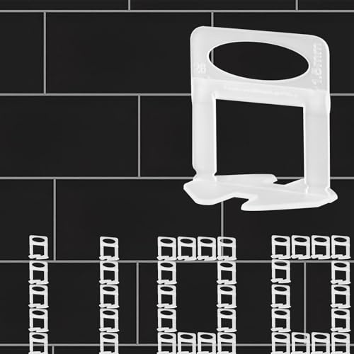1100 clips de nivellement carrelage professionnels 1 mm (1/32”) – entretoises anti-défaut, contrôle précis des joints, installation DIY facile (1100 pièces)