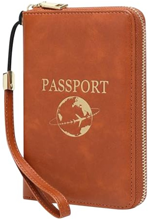 Copertura del passaporto | Organizzatore di blocco impermeabile per PU, portafoglio di passaporto Men con cerniera, per il biglietto per imbarco per la crociera in contanti per la crociera in viaggio