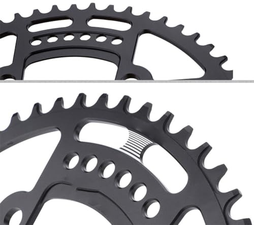 Plato de bicicleta 4452T compatible con 8/9/10/11 velocidades 104BCD, aleación de aluminio, agujero de clavo sin ranura para uso directo de clavos de disco (50T)
