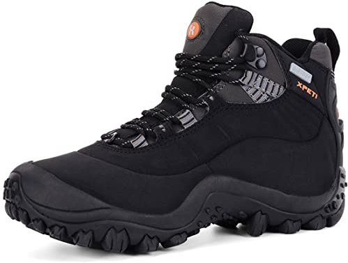 Manfen Women's Hiking Boots Lightweight Waterproof Hunting Boots, Ankle Support, High-Traction Grip, Black2, 10.5