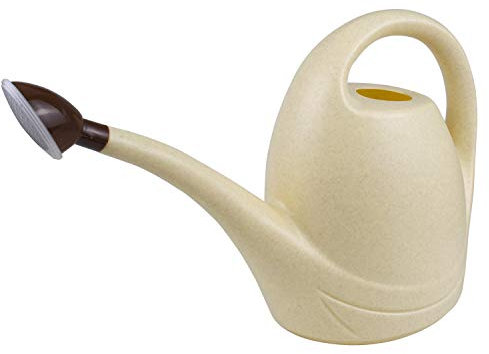 Fasmov 3.5 Litre Watering Can Plastic Lightweight Water Sprayer Watering Bottle for Garden Outdoor House Flower Bonsai Plant (Beige)