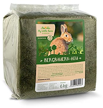 My Little Farm Bergbauern-Heu, erntefrisches Premium-Futterheu für Kaninchen, Hamster und Kleintiere, vorportionierte Ballen, schonend kaltluftgetrocknet