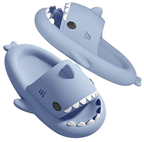 MoneRffi Claquettes de Requin Femme Homme,Claquette Enfant Garcon Fille,Confortables Antidérapante Chaussures de Piscine Plage Sandales,Tongs Shark Chaussons de Bain Été