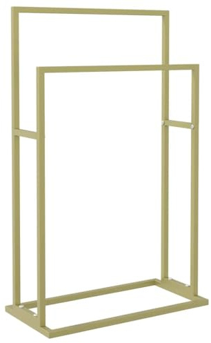 vidaXL Porte-Serviettes sur Pied Doré 48x24x78,5 cm Fer, Porte-Serviettes sur Pied, Support autoportant, Porte-Serviettes autoportant