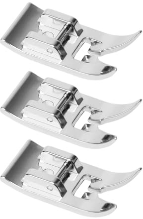 3 piedini per macchina da cucire, piedino multifunzione per macchina da cucire, piedino per cucire universale, piedino per cuciture dritte, piedino in metallo