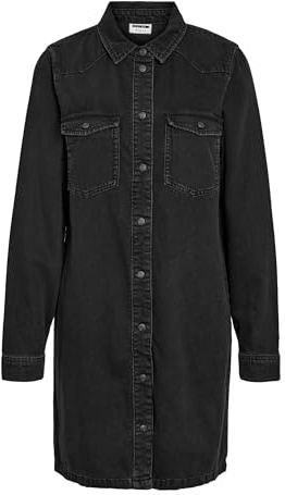 NOISY MAY Nmnew Signe L/S Denim Dress Vi001bl Noos Nmnew Signe Robe en Denim L/S Vi001Bl Noos Femme (Lot de 1)