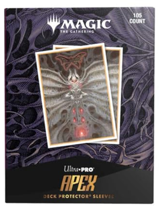 Ultra PRO - MTG Duskmourn 105ct Apex Deck Protector Sleeves Artwork of Creepy Leather Bound, 105 Standard Size Card Sleeves for Magic: The Gathering, Gloss Clear Front, Durable Card Protector