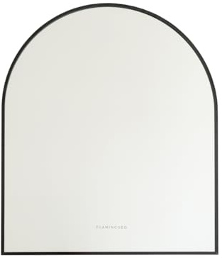 Flamingueo Väggspegel - Svart Spegel, Välvd spegel, Dekorativ Väggspegel, Rumsdekoration, Bordsspegel, Väggdekoration, Wall MIrror, Hallspegel