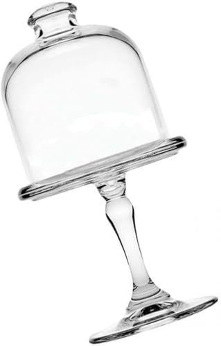 YXUANYZNB Glass Cake Stand Cake Plate with Bell Transparent Bell Glass Pastry Dessert Cake Tart Fruit Cover Party Restaurant Home