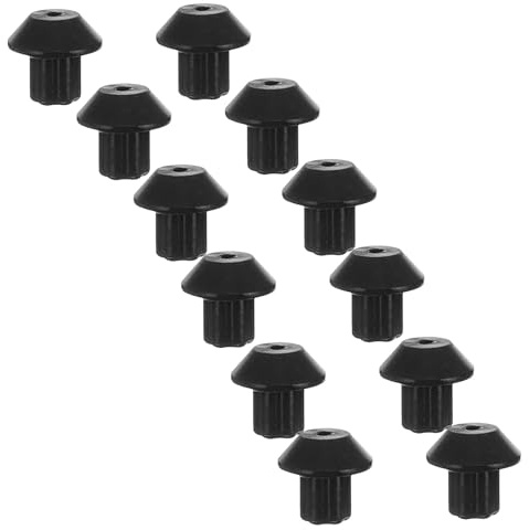 STOBOK 48pcs Rubber Gas Stove Feet Replacement Grate Feet for Range with Easy to Install Black Rubber Material, Prevent Pan Tilting, Compatible Gas Hob Range Protectors for Universal