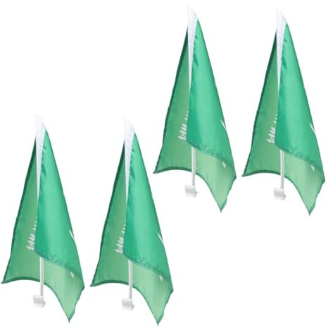 TOPPERFUN 4 Pièces Drapeau De Pays Drapeau De Arabie Saoudite Avec Clip De Arabie Saoudite Pour Célébrations Événement Sportif