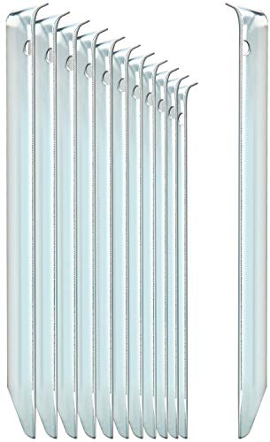 com-four® 12x pioli per tende in acciaio - pioli semicircolari e robusti per campeggio e outdoor - ideali per terreni normali