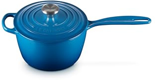 Le Creuset Signature Enamelled Cast Iron Saucepan, for All Hob Types, 18 cm, 1.8 litres, Marseille
