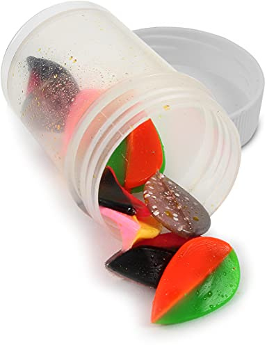 Set di 12 esche rotanti per trote, eliche in gomma morbida, aromatizzate in scatola, colore: mix di colori 7 (banana)
