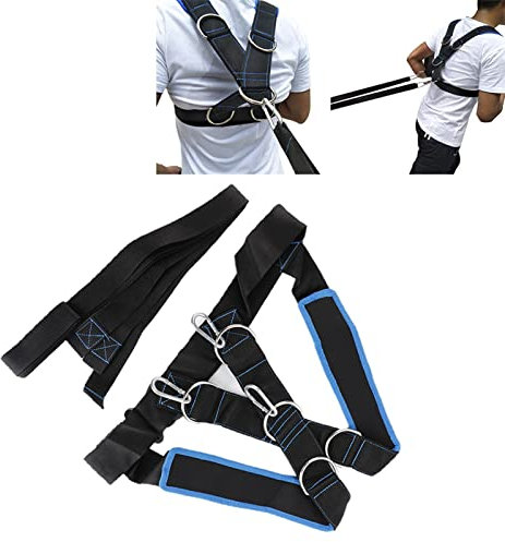 Kuuleyn Schlittengurttraining Widerstands,Speed ​​Harness Trainer,Laufgurt,Speed ​​Krafttraining Schlitten Schultergurt Widerstandsband Gürtel Sportgeräte