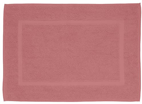 WENKO Frottier Duschvorleger Paradise, saugfähige & Pflegeleichte Badematte, aus 100% Baumwolle, waschbar, 50 x 70 cm, Altrosa