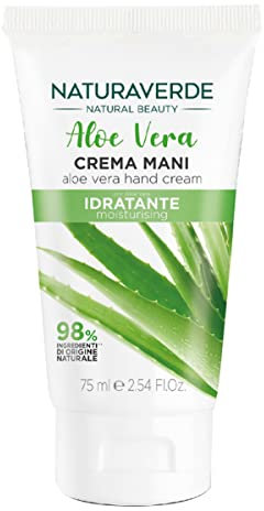 Naturaverde | Natural Beauty - Crema Mani Idratante all'Aloe Vera, per Mani Secche e Screpolate, Ingredienti di Origine Naturale, 75ml