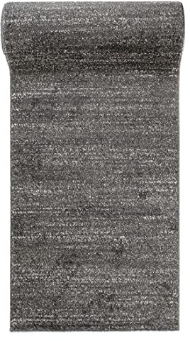 Mazovia Teppich Läufer Flur - Modern Teppichläufer - Kurzflor Flurläufer für Vorzimmer, Schlafzimmer, Küche - ÖKO-TEX Zertifiziert - Meterware - Anthrazit - 70 x 100 cm
