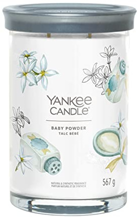 Yankee Candle Signature Scented Candle | Baby Powder Large Tumbler Candle with Double Wicks | Soy Wax Blend Long Burning Candle | Perfect Gifts for Women