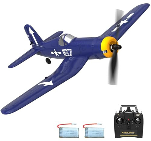 VOLANTEXRC RC Plane Messerschmitt76108, 4CH Aeroplano telecomandato RTF, telone radiocomandato, stabilizzatore giroscopio a 6 assi per principianti, giocattolo aliante RC per principianti, bambini,