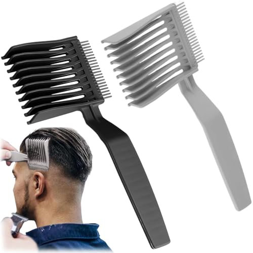 ZKGYUS Peigne de Coiffeur Professionnel avec Design Dégradé et Positionnement Incurvé - Outil de Coiffure pour Hommes et Salon