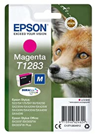 Epson T128 Serie Volpe, Cartuccia Originale Getto d'Inchiostro DURABrite Ultra, Imballaggio Standard, Magenta
