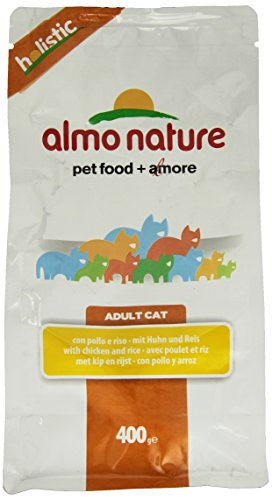 almo nature Holistic Adult Cat Maintenance mit Frischem Huhn und Reis- Trockenfutter für Katzen Aller Rassen 6er Pack (6x400g)