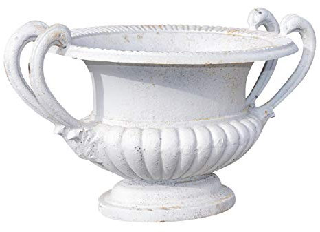 Biscottini Extra large vase garden decorations 78x45x48 cm | Vase for extra large outdoor planter | Cast iron garden pots