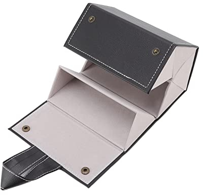 TOPINCN Estuche Organizador de Múltiples Gafas de Sol para Viaje, Estuche de Cuero para Anteojos, Carcasa Dura, Colgante de Pared, Soporte de Almacenamiento para Anteojos(Negro)