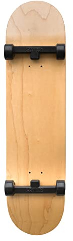 Switch Training Skateboard 8″ aus kanadischem Ahorn mit Griptape + Training Trucks Trainingstrucks zum Erlernen von Tricks ohne Räder - einfaches und schnelles Erlernen von Tricks