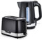 KHG Wasserkocher und Toaster Set 2-teilig | 2.200 & 850 Watt | Frühstücksset mit Kapazität 1,7 Liter & 2 Scheiben Toast | Küchenset mit Kalkfilter & Krümelfach - Klassisch Schwarz