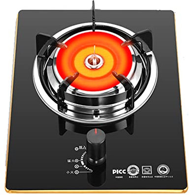 Placa de gas Placa de cocina eléctrica de 33 cm, placa de cocina infrarroja portátil para acampar, potencia de fuego de 4200 W, protección contra incendios, para todos los utensilios de cocina [C
