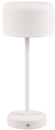 Reality Leuchten LED Akku Tischleuchte Jeff R59151131, Metall Weiß matt, inkl. 1.5 Watt LED, 4 fach Touch