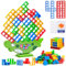WuGU 48 Stück Tetra Tower Spiel, Tower Spiel für Kinder Erwachsene, Balance Team Stapelspiele Creative Stack Attack Spielzeug Wackelturm Stapelturm für 2 Spieler +, Kinderspiel Geburtstag Geschenk