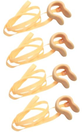 VANZACK 4stücke Nasenclips Für Schwimmen Verschleißfeste Nasenklemmen Mit Riemen Latex-bänder An Beiden Enden Passen Der Nasenform An Dichten Verschluss Gegen Wasser Im