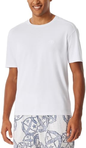 Schiesser herr Schiesser Herren Schlafshirt Rundhals Kurzarm Loungewear Nightwear Organic Cotton - Schiesser 150 Years Pyjamastopp