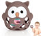 Zikenis Jouet Eveil Bebe Dentition Pour Bébés, Jouet Bebe 3 Mois, Jouets Bébé Montessori, Jouets de Dentition et de Préhension pour Bébé Sans BPA, Cadeau pour Bébés de 3-18 Mois (Braun)