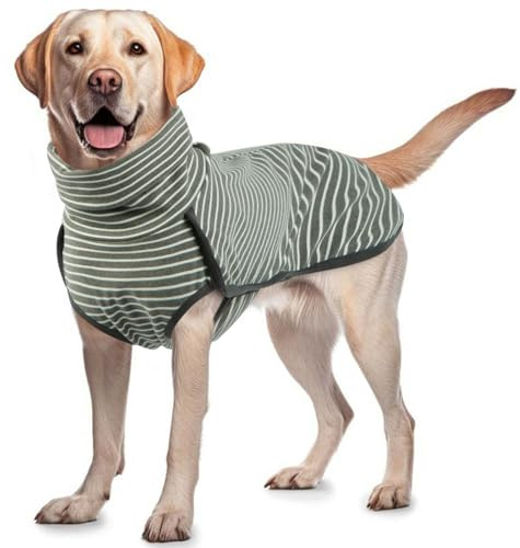 Hjyokuso Mjuk och varm hundrock, vinterhundrock, vinterrockar för hundar, kattkläder, pullovers för små medelstora stora hundar, polyester, grå, XL